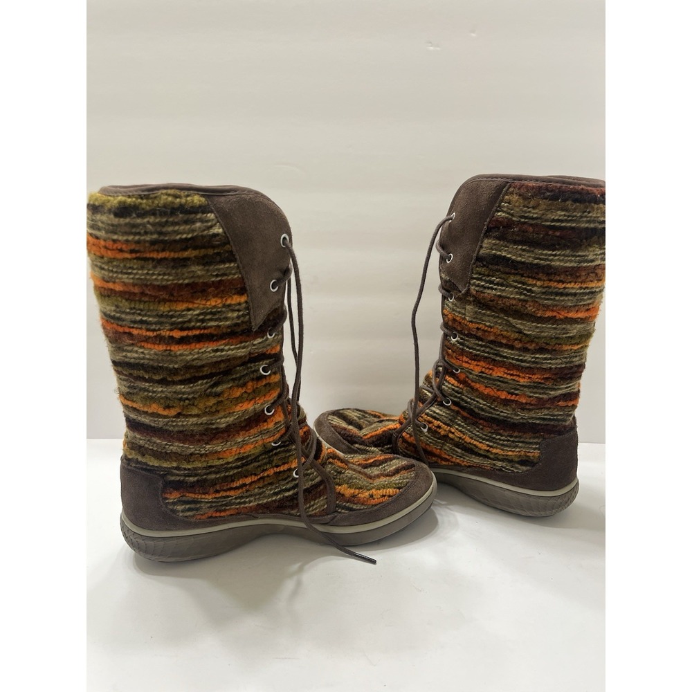 Merrell Women's Pechora Sky Boots Expressive Orange Faux Fur Lining Lace-Up 9 - Picture 5 of 13